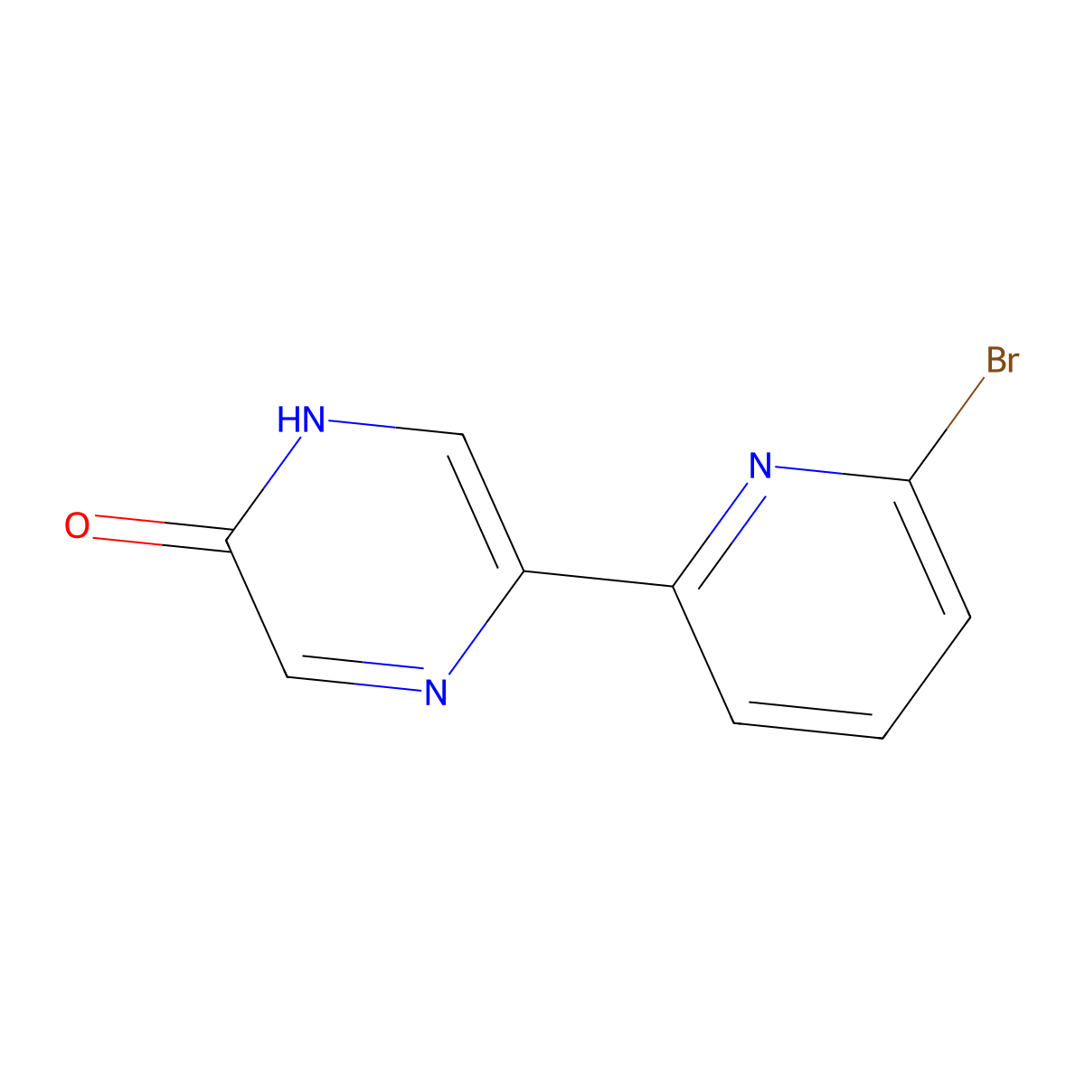 2-Hydroxy-5-(6'-bromo-2'-pyridyl)pyrazine molecular structure, CAS 1185310-88-6