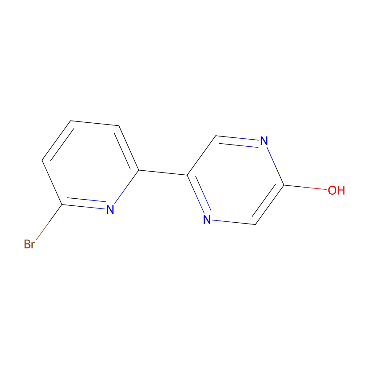 2-Hydroxy-5-(6'-bromo-2'-pyridyl)pyrazine molecular structure, CAS 1185310-88-6