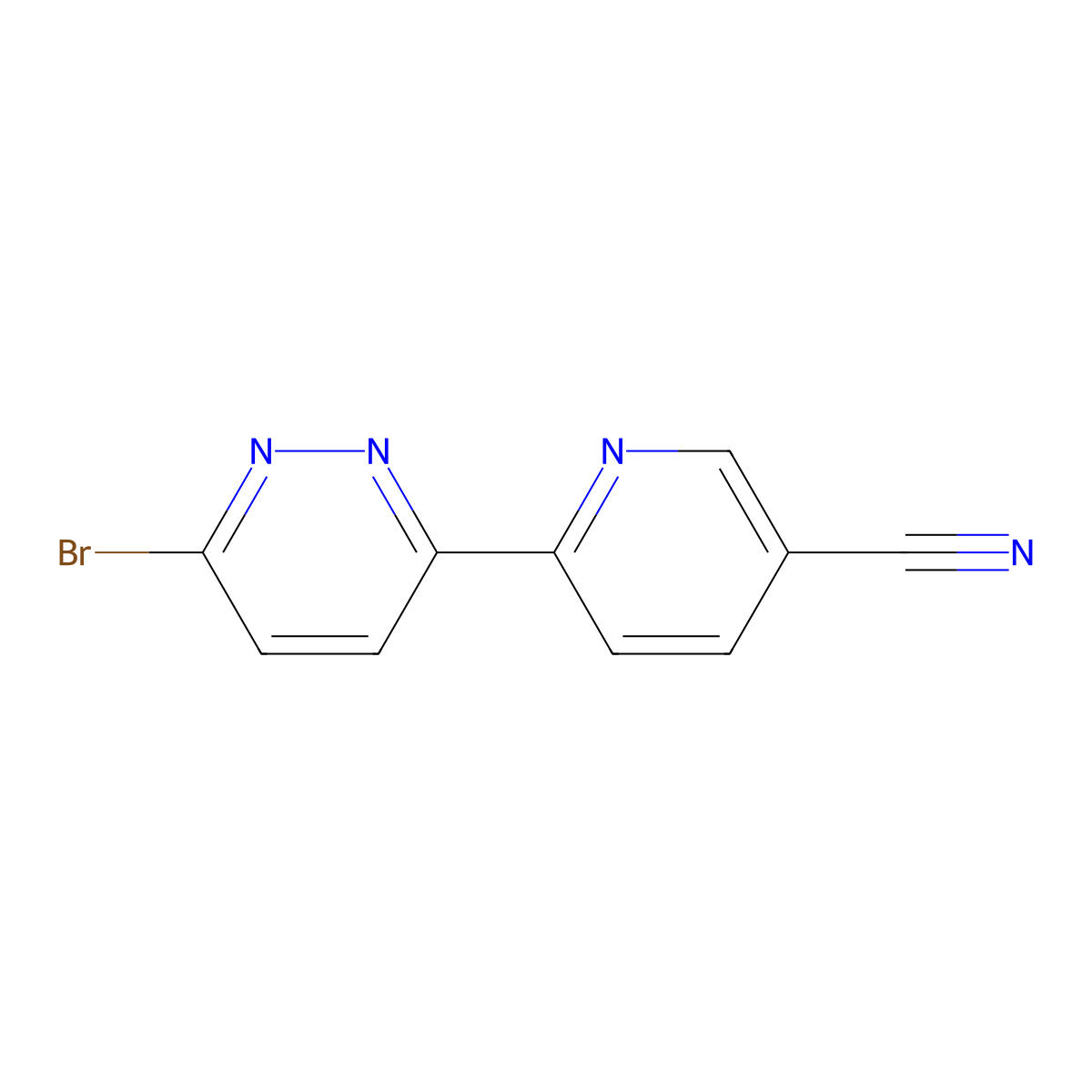 6-Bromo-3-(5'-cyano-2'-pyridyl)pyridazine molecular structure, CAS 1185311-21-0