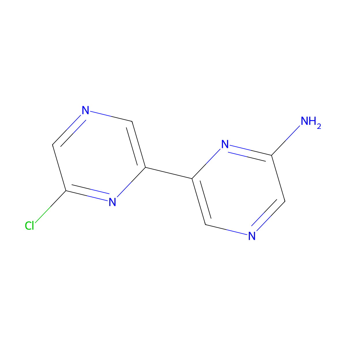 6-Chloro-6'-amino-2,2'-bipyrazine molecular structure, CAS 1185311-34-5