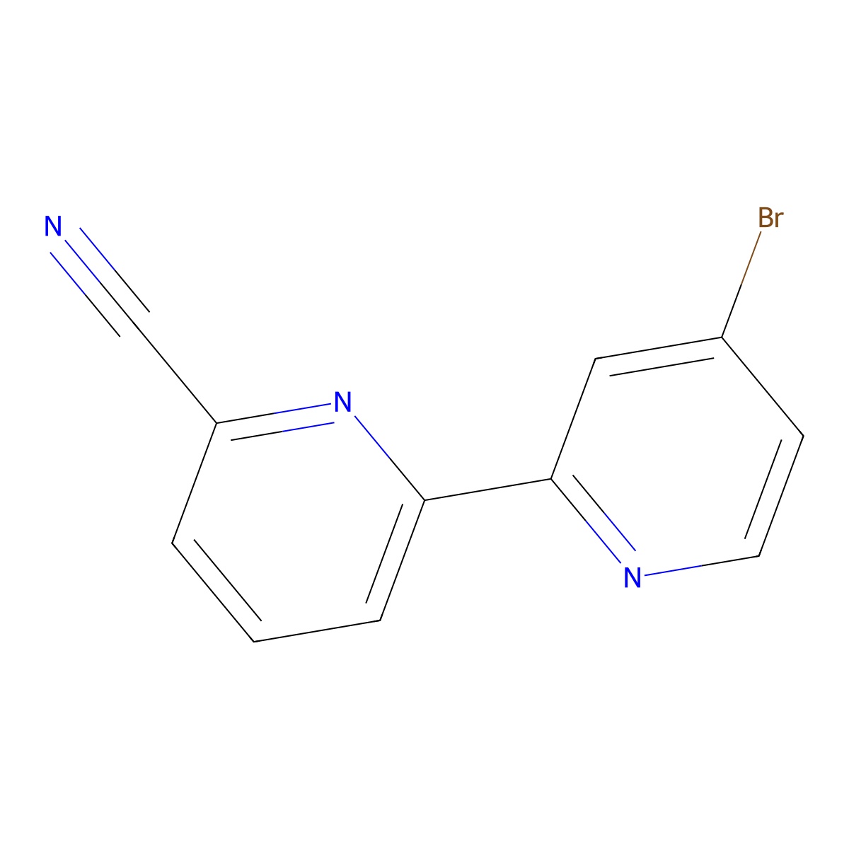 4-Bromo-6'-cyano-2,2'-bipyridine molecular structure, CAS 1185311-50-5