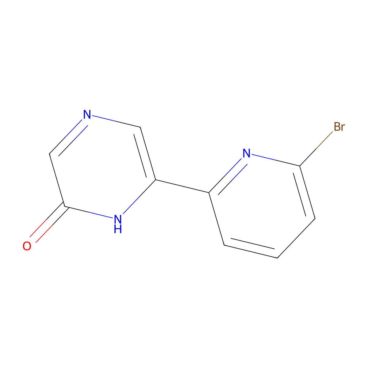 6-Hydroxy-2-(6'-bromo-2'-pyridyl)pyrazine molecular structure, CAS 1185311-84-5