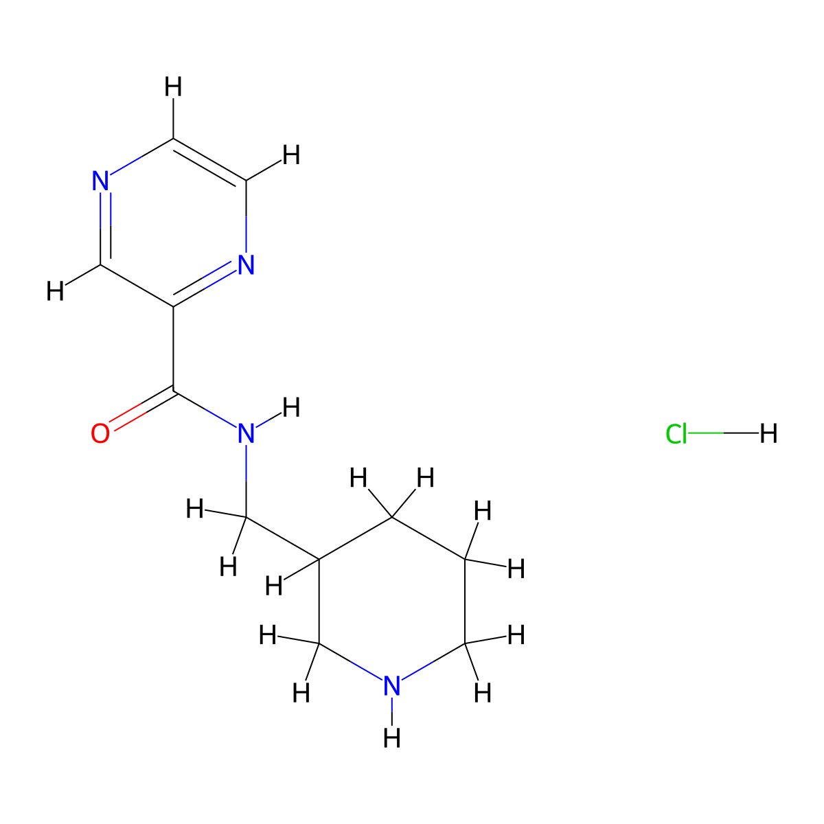 N-(Piperidin-3-ylmethyl)pyrazine-2-carboxamide hydrochloride molecular structure, CAS 1185311-94-7