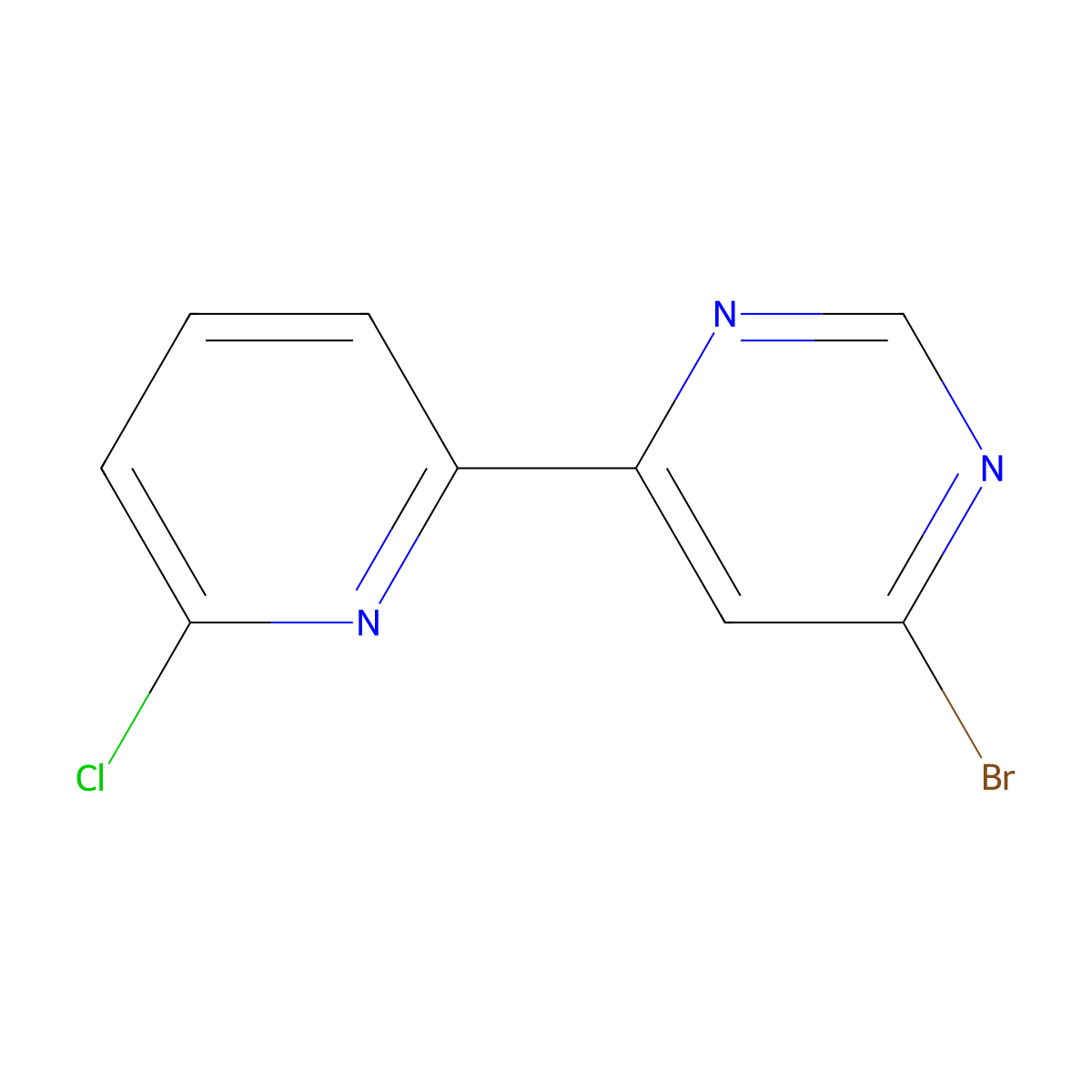 4-Bromo-6-(6'-chloro-2'-pyridyl)pyrimidine molecular structure, CAS 1185311-99-2