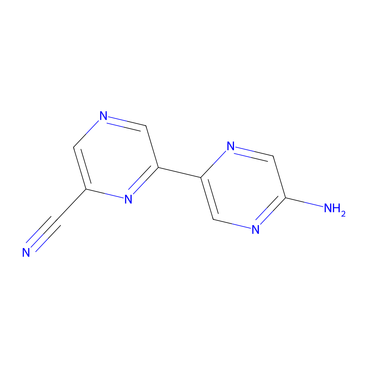 5-Amino-6'-cyano-2,2'-bipyrazine molecular structure, CAS 1185312-15-5