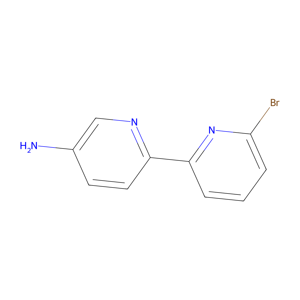 6-Bromo-5'-amino-2,2'-bipyridine molecular structure, CAS 1185312-20-2