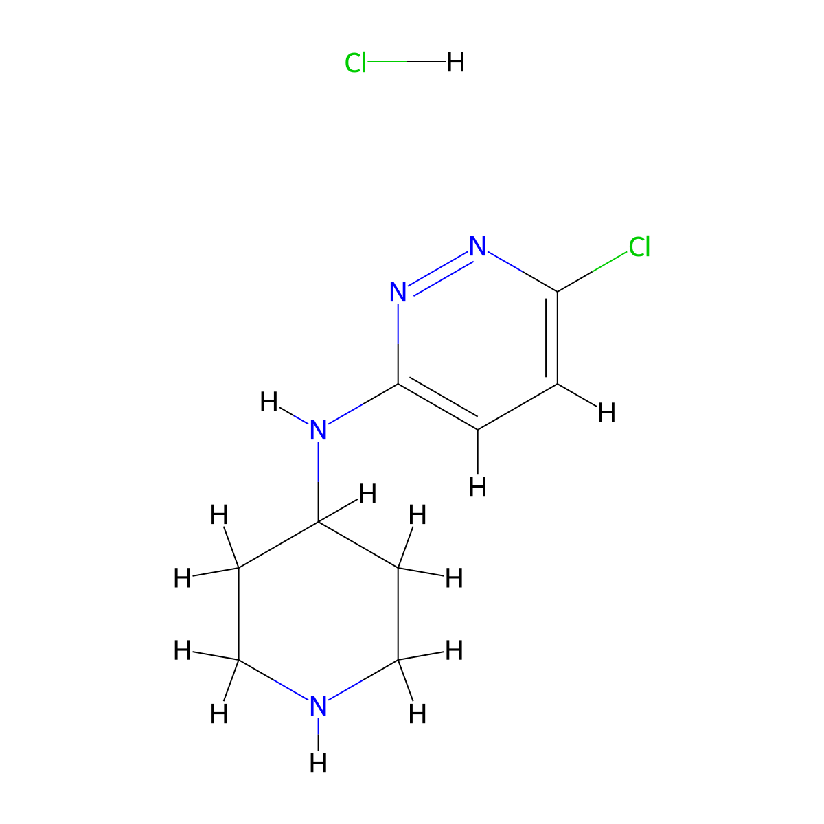 6-Chloro-N-(piperidin-4-yl)pyridazin-3-amine hydrochloride molecular structure, CAS 1185312-21-3