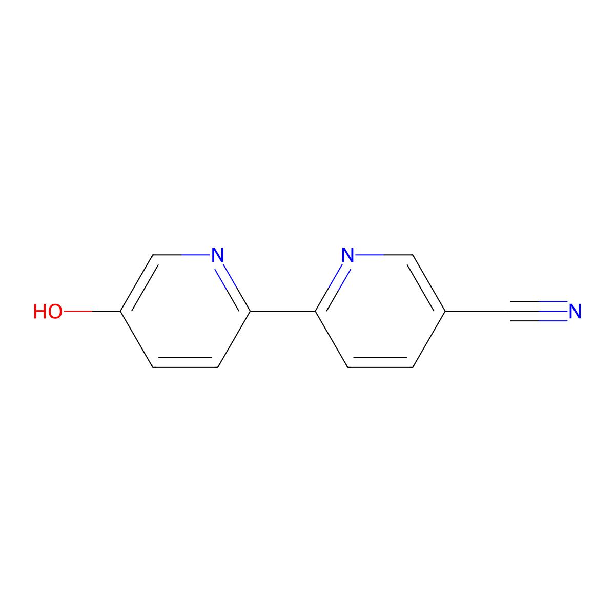 5-Hydroxy-5'-cyano-2,2'-bipyridine molecular structure, CAS 1185312-22-4