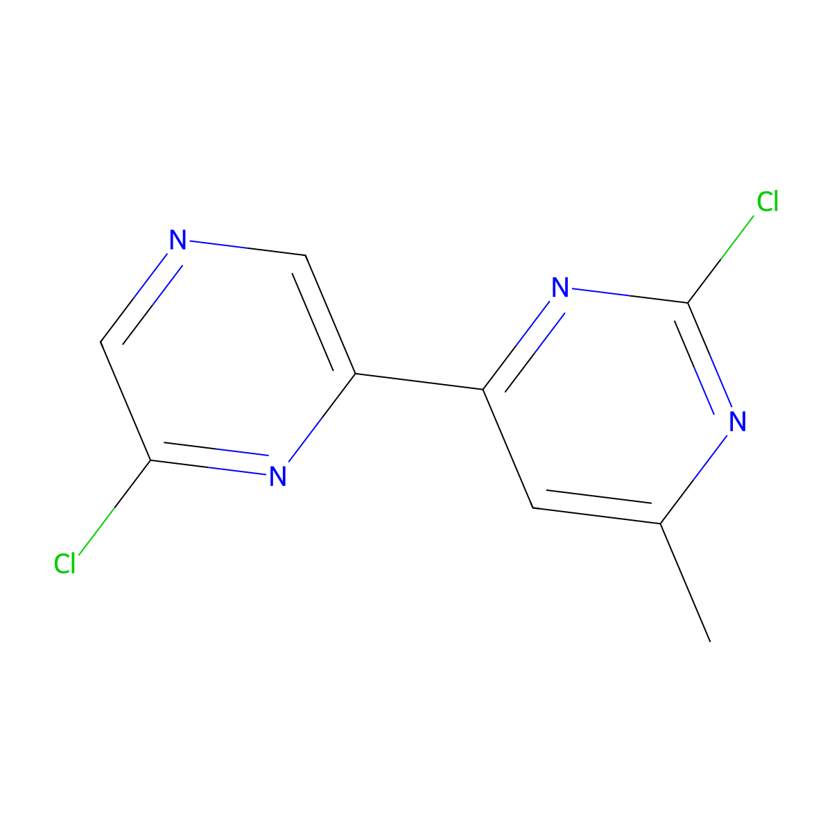 2,6'-Dichloro-6-methyl-4-(2'-pyrazinyl)pyrimidine molecular structure, CAS 1185312-23-5