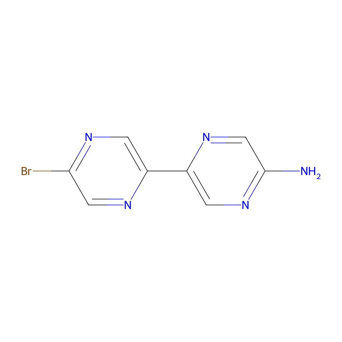 5-Amino-5'-bromo-2,2'-bipyrazine molecular structure, CAS 1185312-25-7