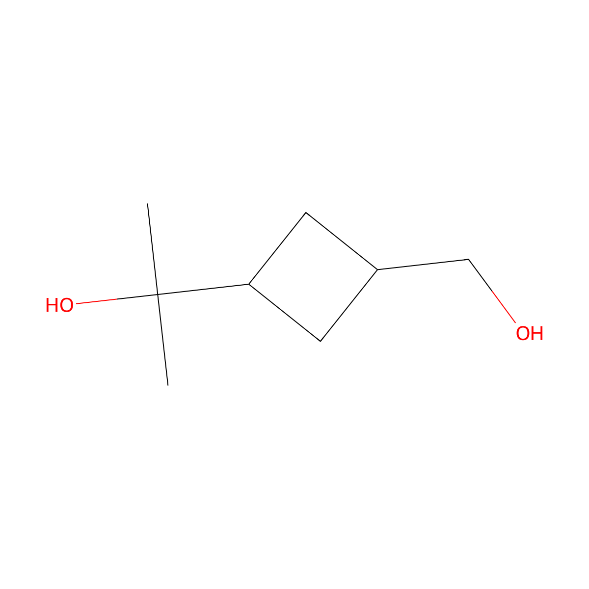 2-[3-(Hydroxymethyl)cyclobutyl]propan-2-ol molecular structure, CAS 1185312-26-8