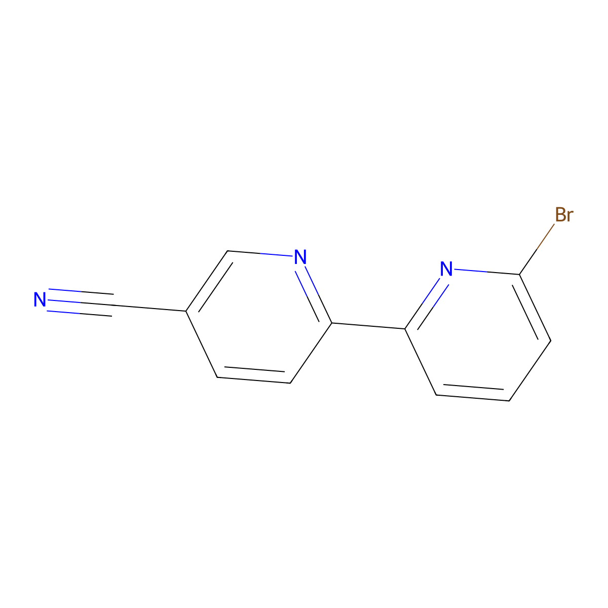 6-Bromo-5'-cyano-2,2'-bipyridine molecular structure, CAS 1185312-28-0