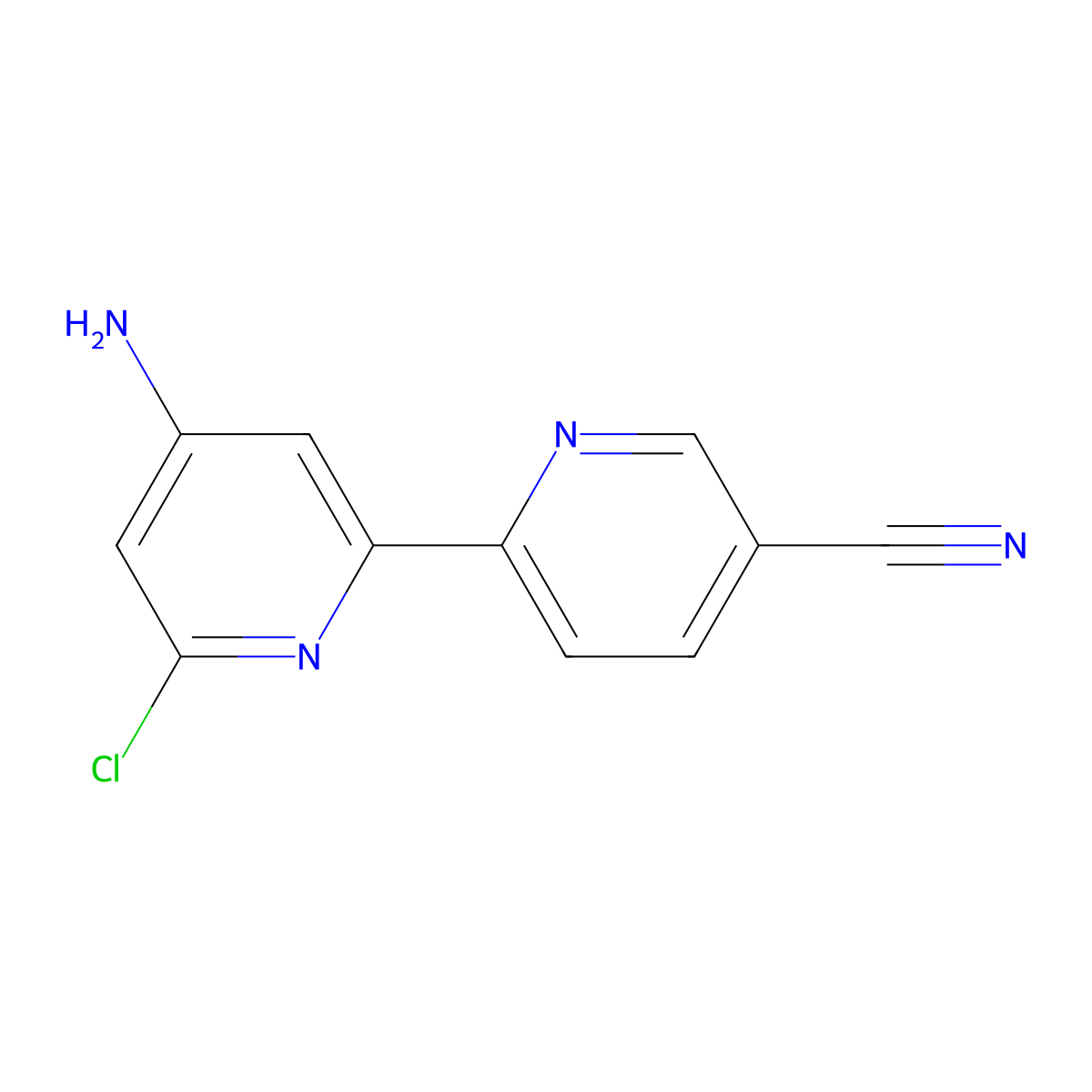 6-Chloro-4-amino-5'-cyano-2,2'-bipyridine molecular structure, CAS 1185312-38-2