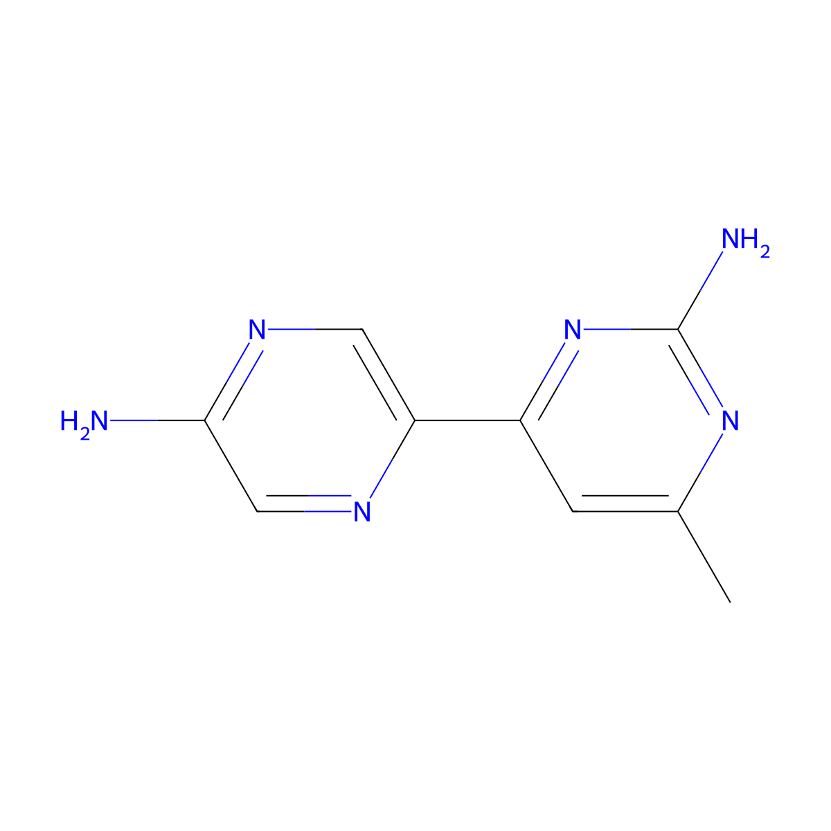 2,5'-Diamino-4-methyl-6-(2'-pyrazinyl)pyrimidine molecular structure, CAS 1185312-41-7