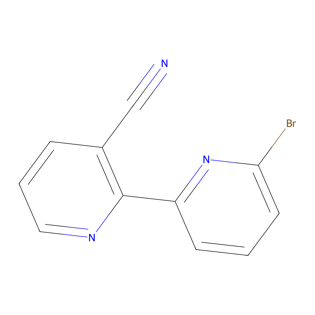 6-Bromo-3'-cyano-2,2'-bipyridine molecular structure, CAS 1185312-43-9