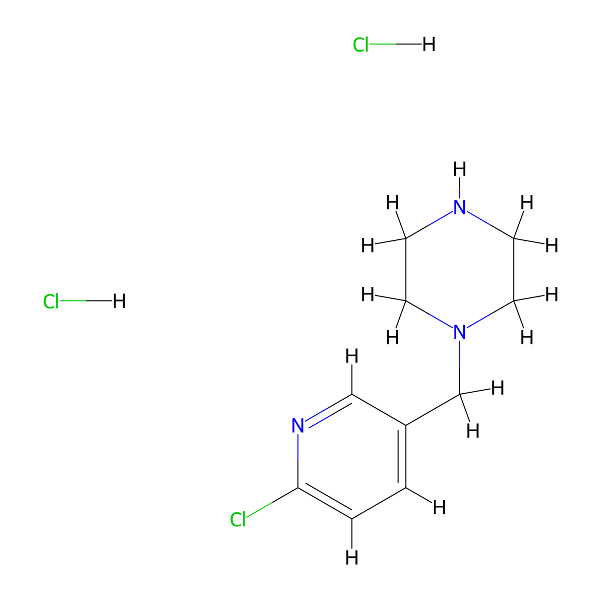 1-((6-Chloropyridin-3-yl)methyl)piperazine dihydrochloride molecular structure, CAS 1185312-79-1