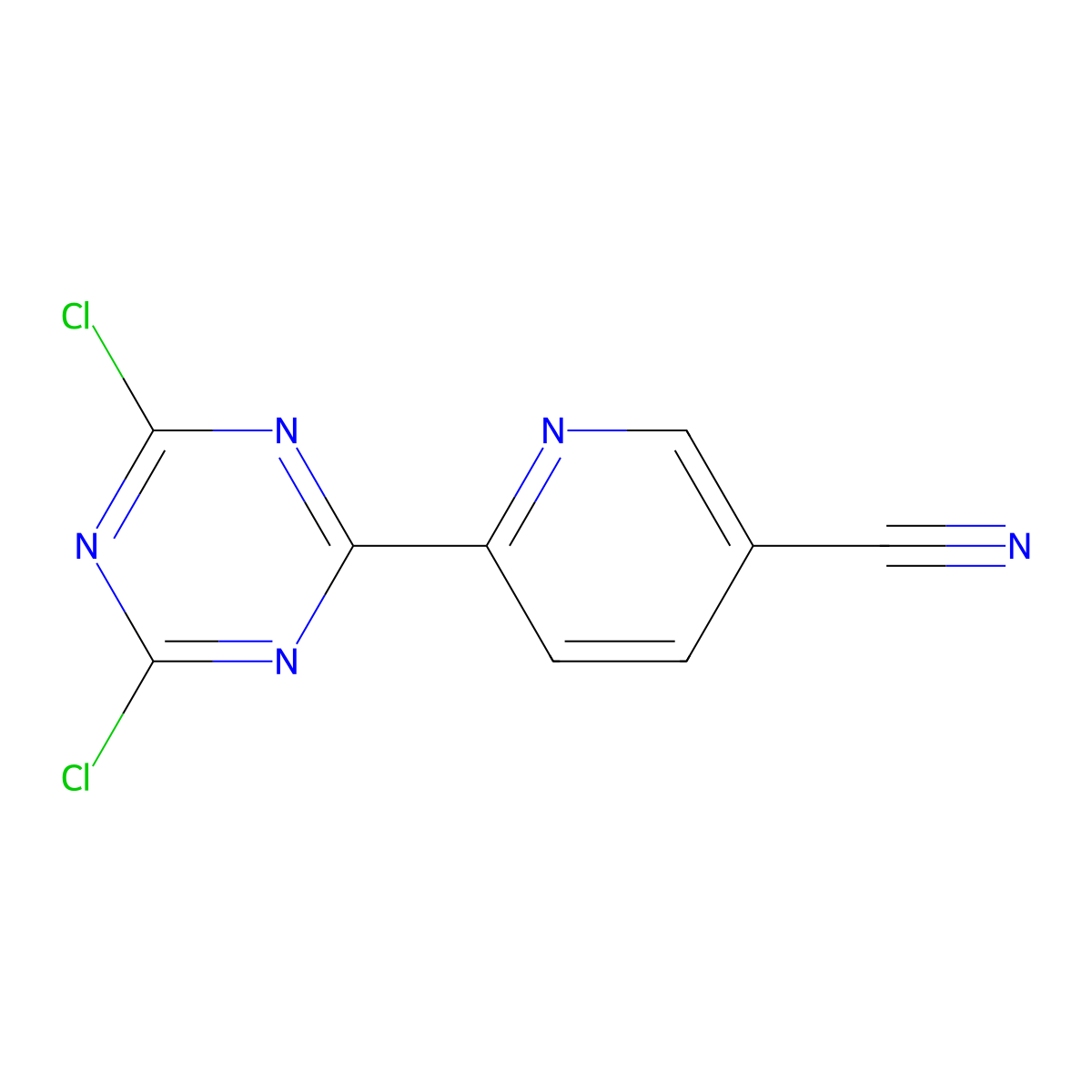 2,6-Dichloro-4-(5'-cyano-2'-pyridyl)triazine molecular structure, CAS 1185313-22-7