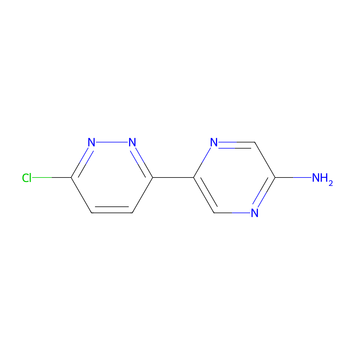 5-Amino-2-(3'-chloro-6'-pyridazinyl)pyrazine molecular structure, CAS 1185313-31-8