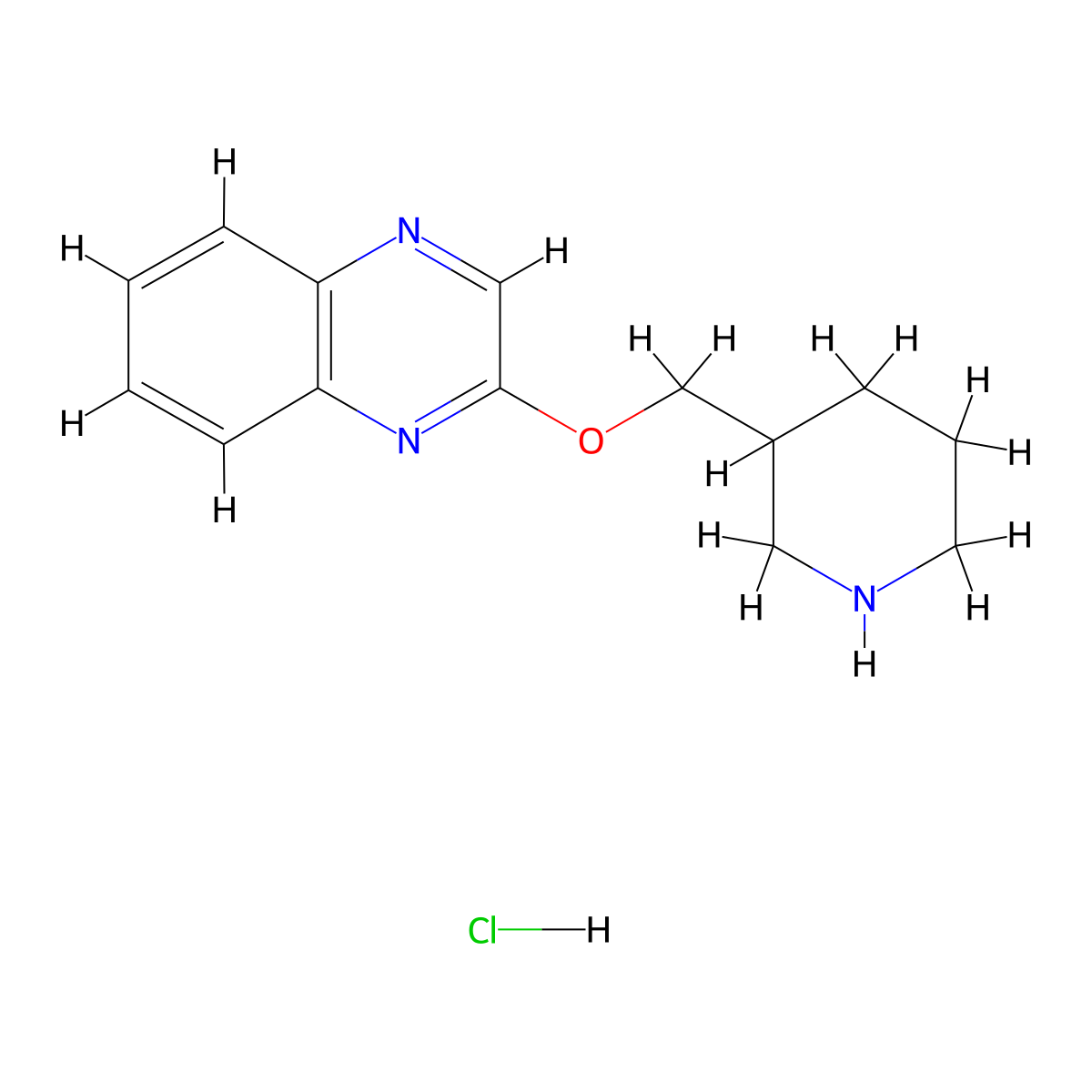 2-(Piperidin-3-ylmethoxy)quinoxaline hydrochloride molecular structure, CAS 1185313-33-0