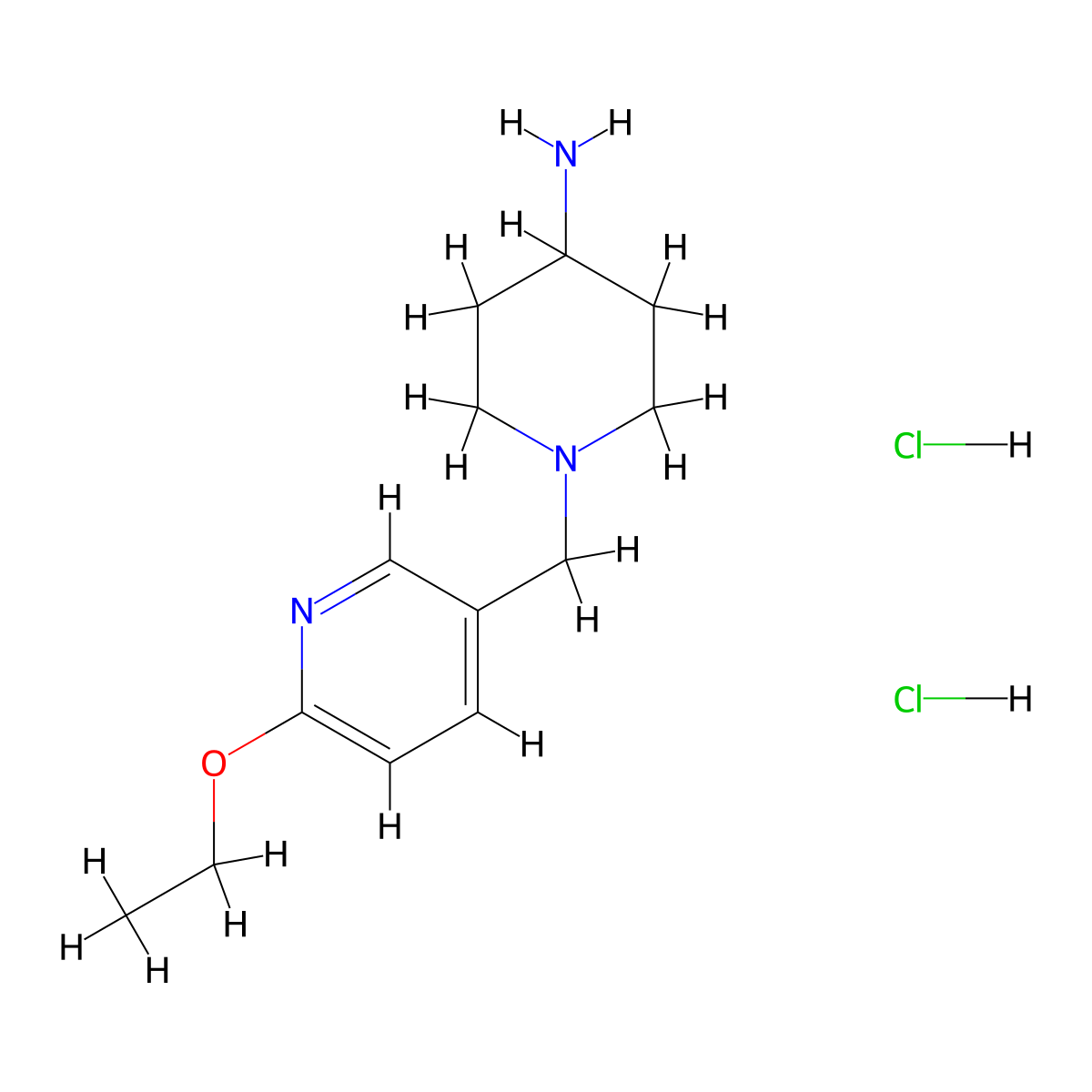 1-(6-Ethoxy-pyridin-3-ylmethyl)-piperidin-4-ylamine dihydrochloride molecular structure, CAS 1185313-35-2