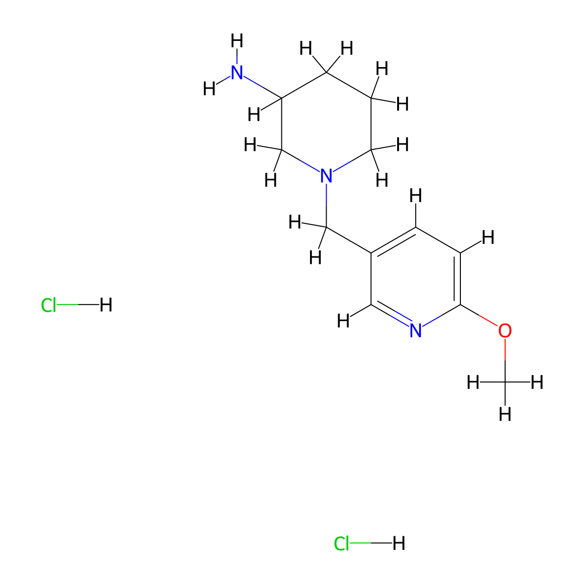 1-(6-Methoxy-pyridin-3-ylmethyl)-piperidin-3-ylamine dihydrochloride molecular structure, CAS 1185313-45-4
