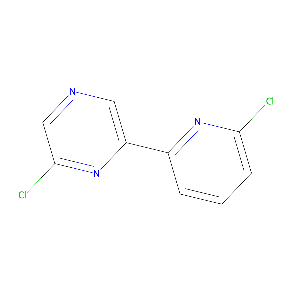 6,6'-Dichloro-2-(pyrazinyl)pyridine molecular structure, CAS 1185313-77-2