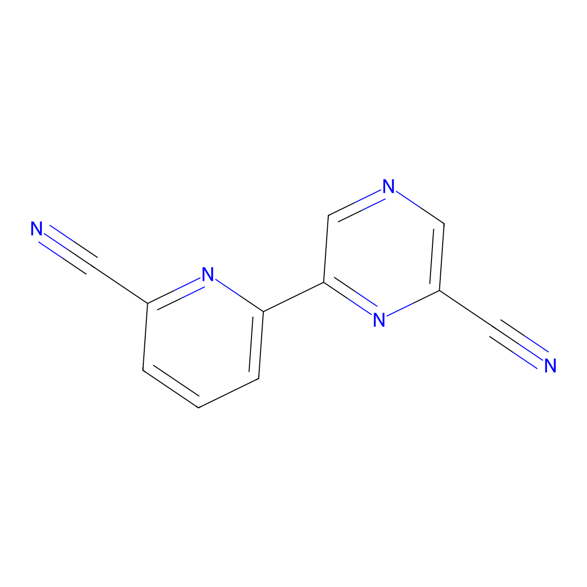 6,6'-Dicyano-2-(2'-pyridyl)pyrazine molecular structure, CAS 1185313-82-9