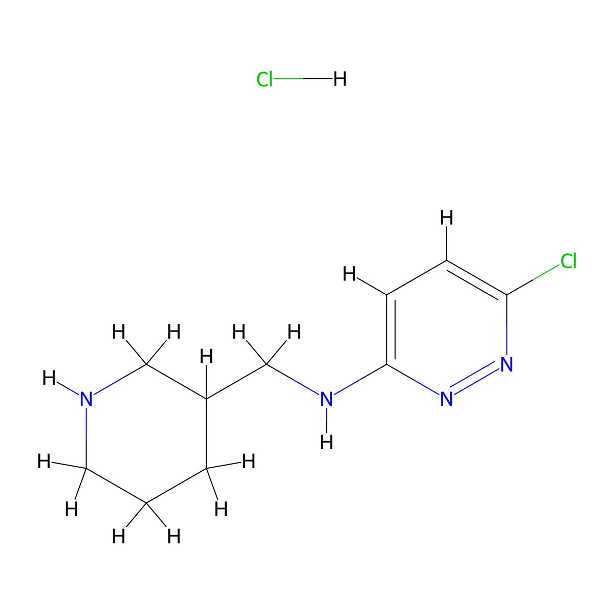 (6-Chloro-pyridazin-3-yl)-piperidin-3-ylmethyl-amine hydrochloride molecular structure, CAS 1185313-84-1