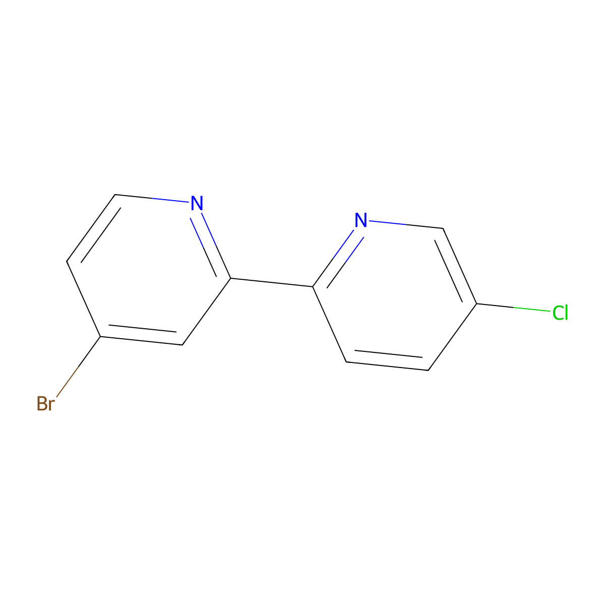 4-Bromo-5'-chloro-2,2'-bipyridine molecular structure, CAS 1185313-92-1