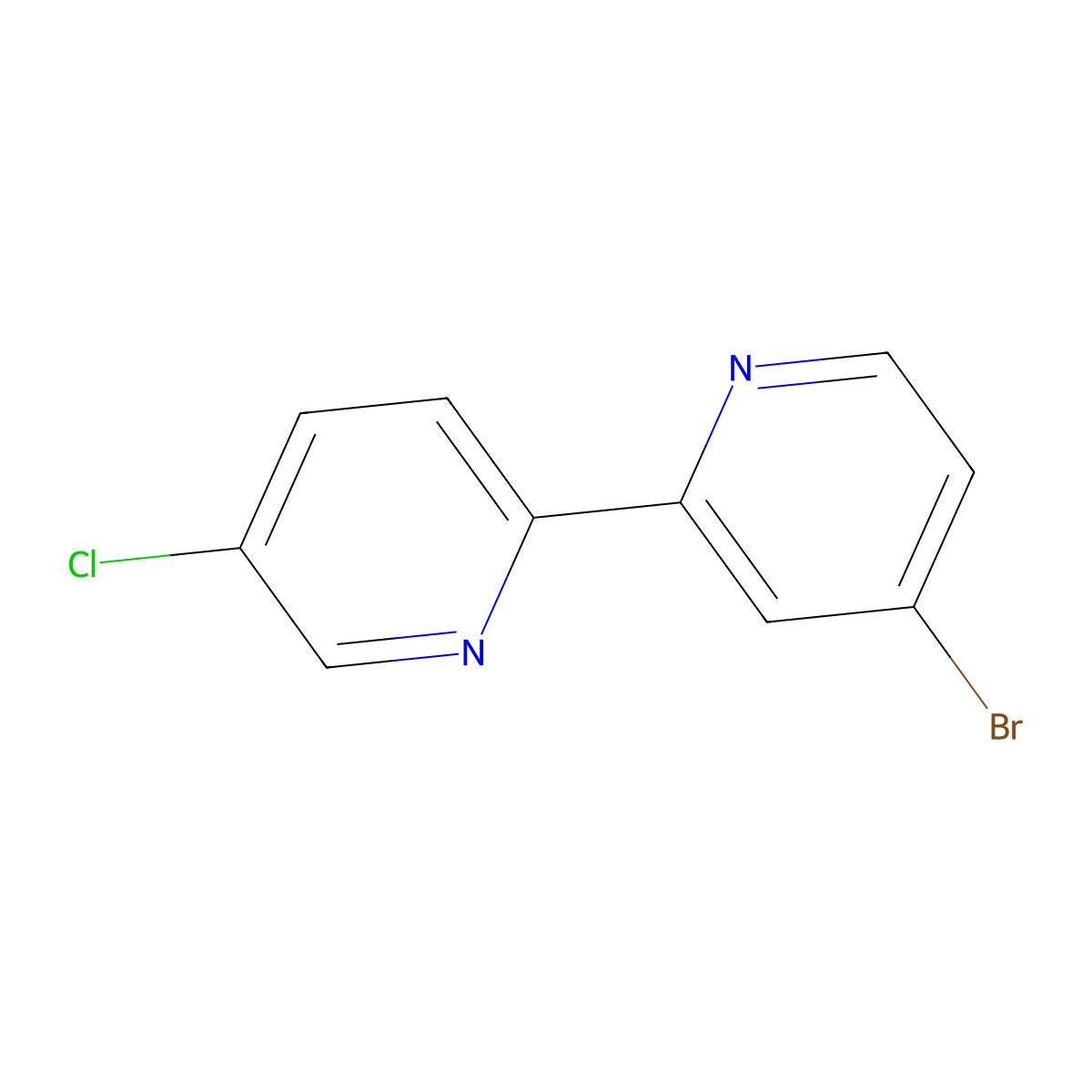 4-Bromo-5'-chloro-2,2'-bipyridine molecular structure, CAS 1185313-92-1