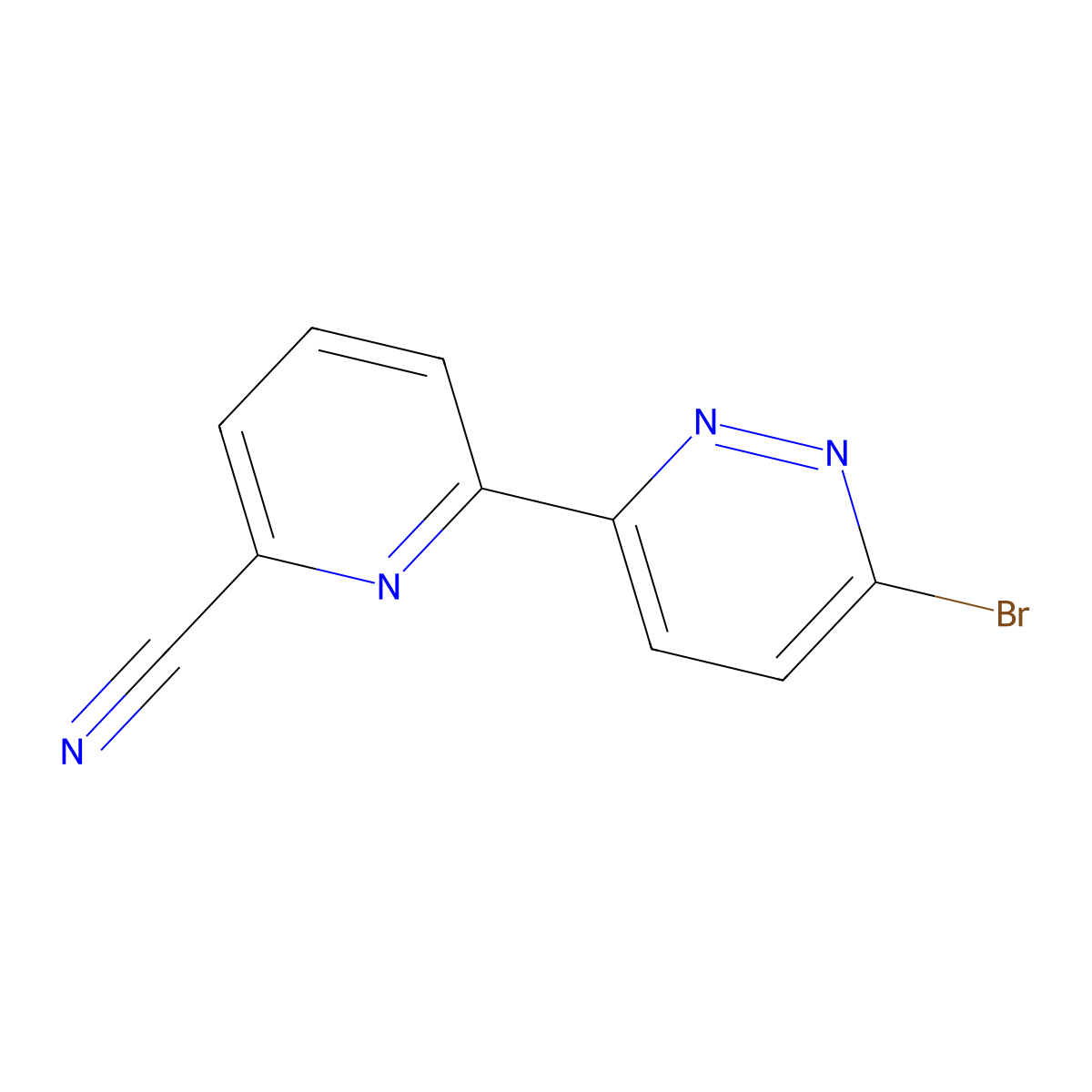 3-Bromo-6-(6'-cyano-2'-pyridyl)pyridazine molecular structure, CAS 1185313-94-3