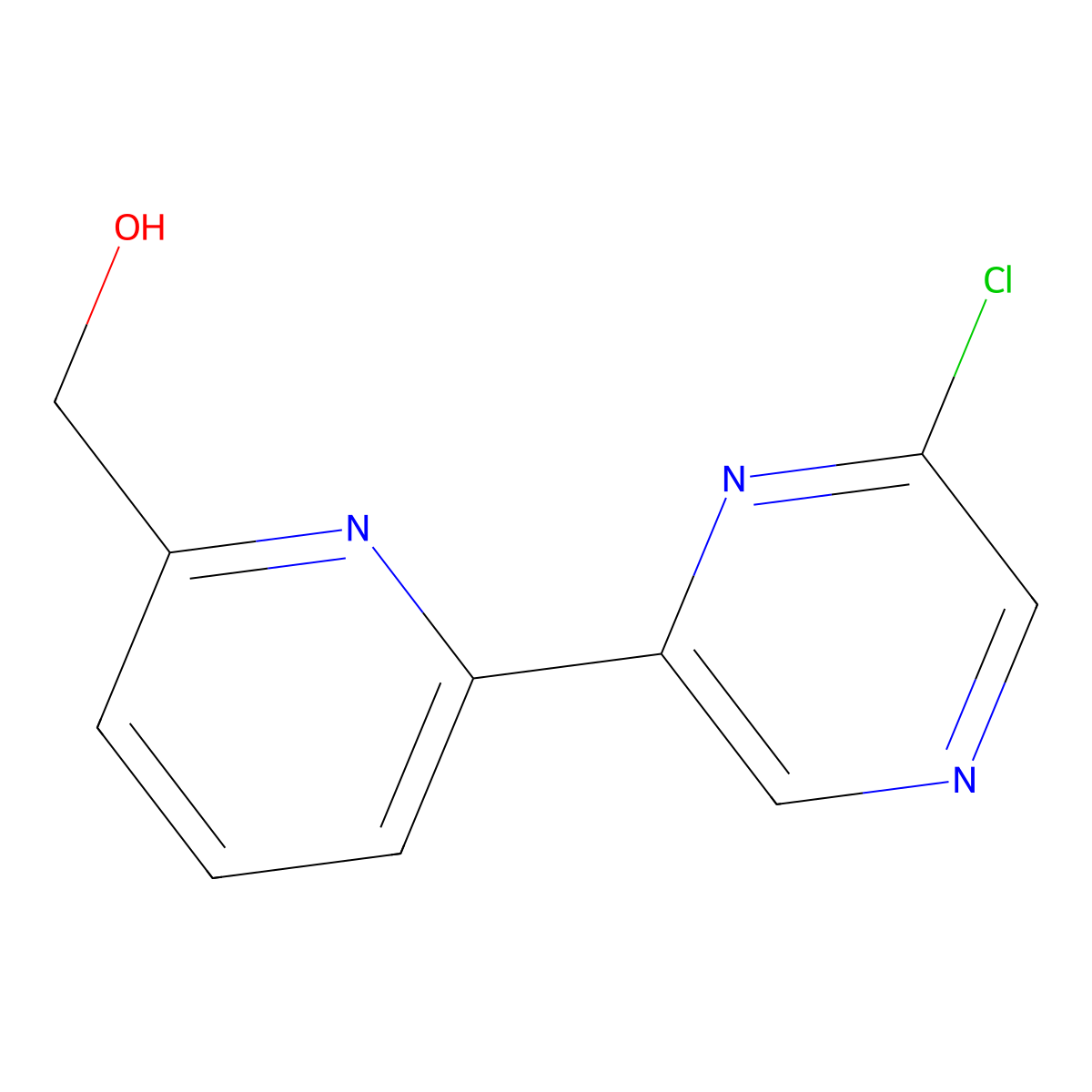 6-Chloro-2-(6'-hydroxymethyl-2'-pyridyl)pyrazine molecular structure, CAS 1185314-10-6
