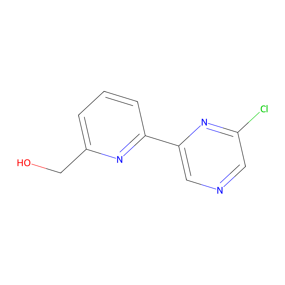 6-Chloro-2-(6'-hydroxymethyl-2'-pyridyl)pyrazine molecular structure, CAS 1185314-10-6