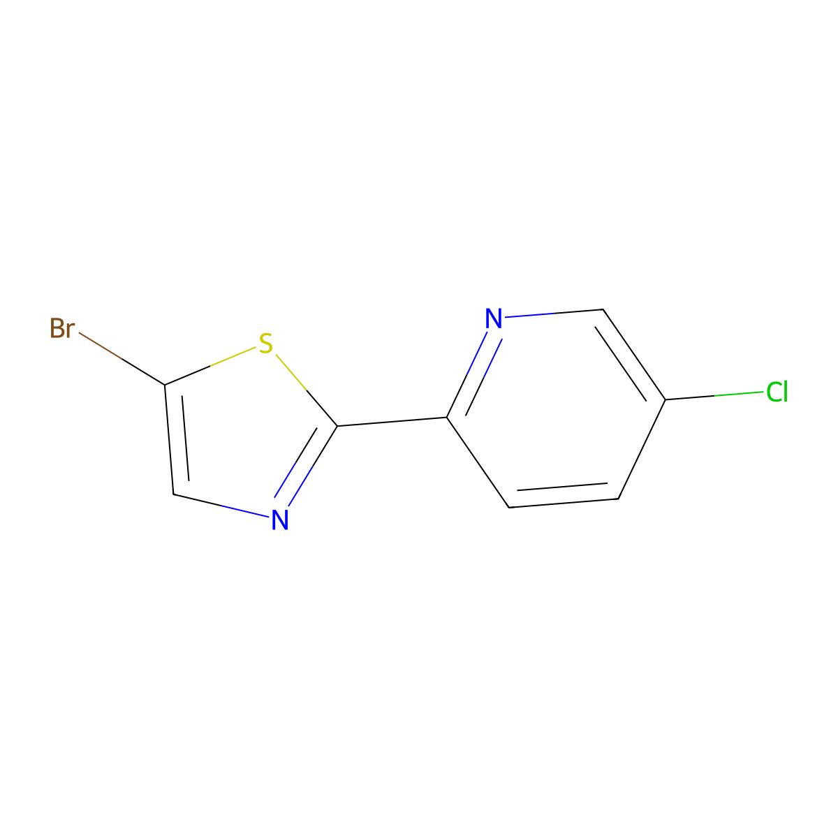 5-Chloro-2-(5'-bromo-2'-thiazolyl)pyridine molecular structure, CAS 1185314-17-3