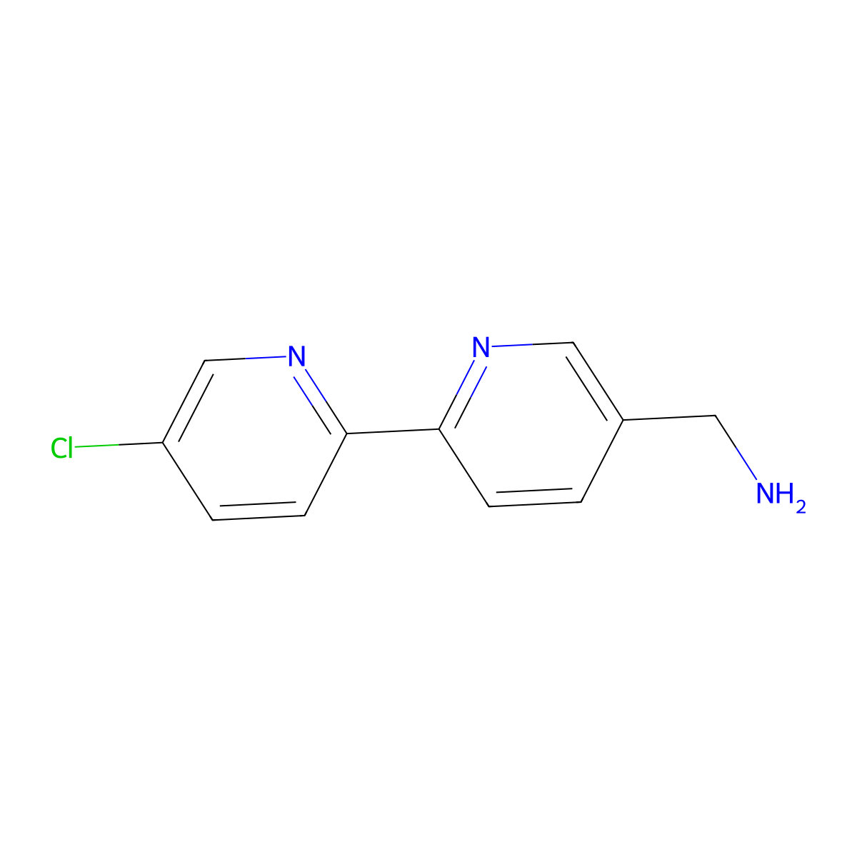 5-Aminomethyl-5'-chloro-2,2'-bipyridine molecular structure, CAS 1185314-23-1