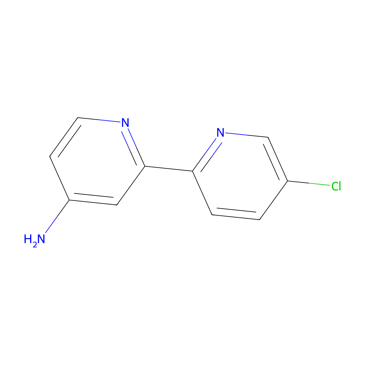 4-Amino-5'-chloro-2,2'-bipyridine molecular structure, CAS 1185314-34-4