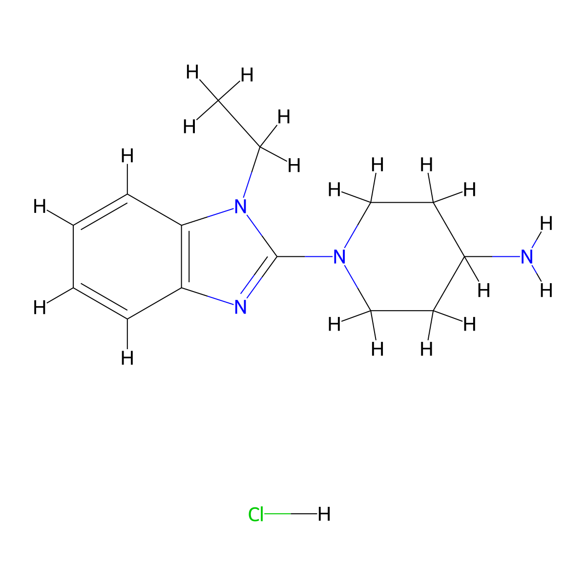 1-(1-Ethyl-1H-benzoimidazol-2-yl)-piperidin-4-ylamine hydrochloride molecular structure, CAS 1185314-93-5