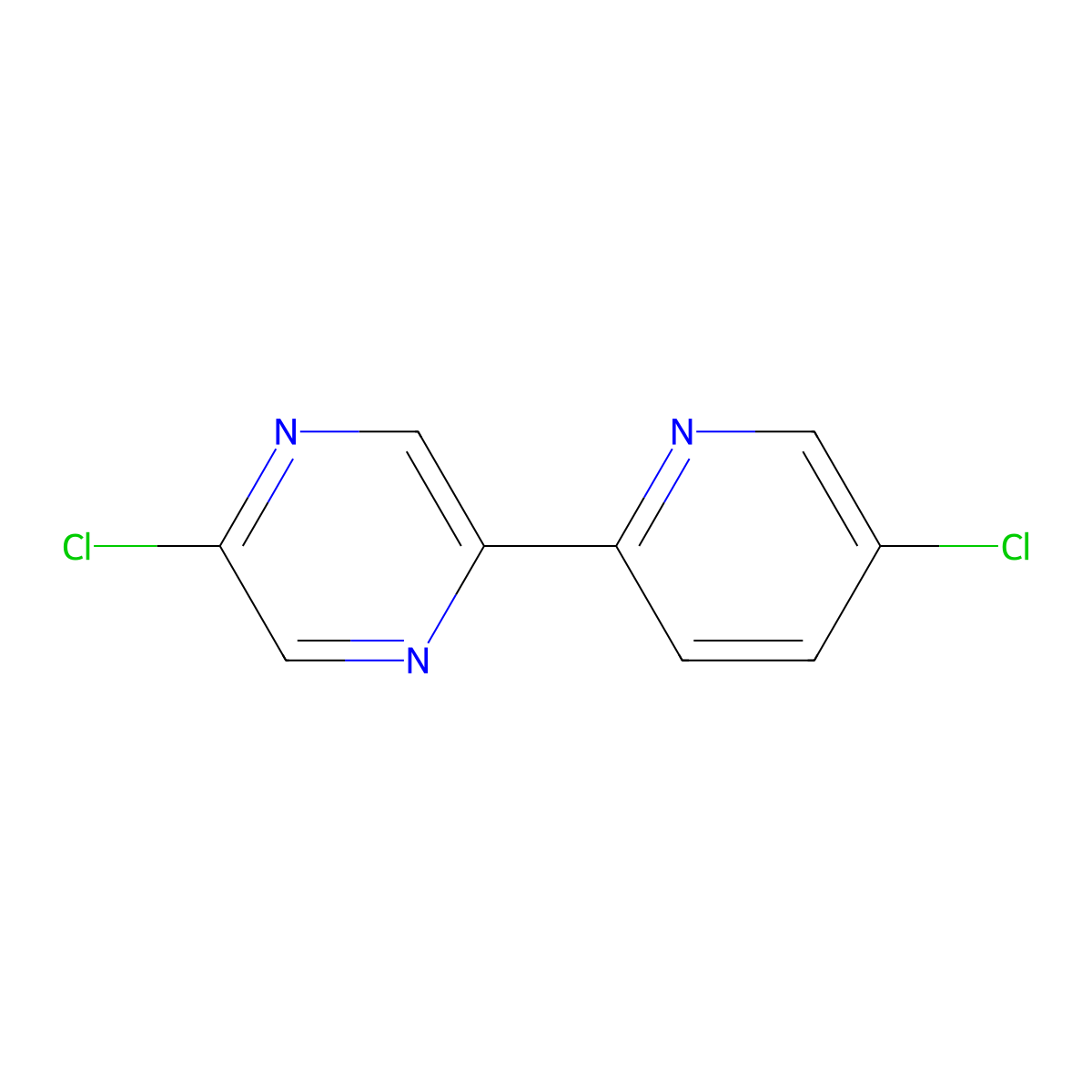 2-Chloro-5-(5-chloro-2-pyridinyl)pyrazine molecular structure, CAS 1185315-04-1