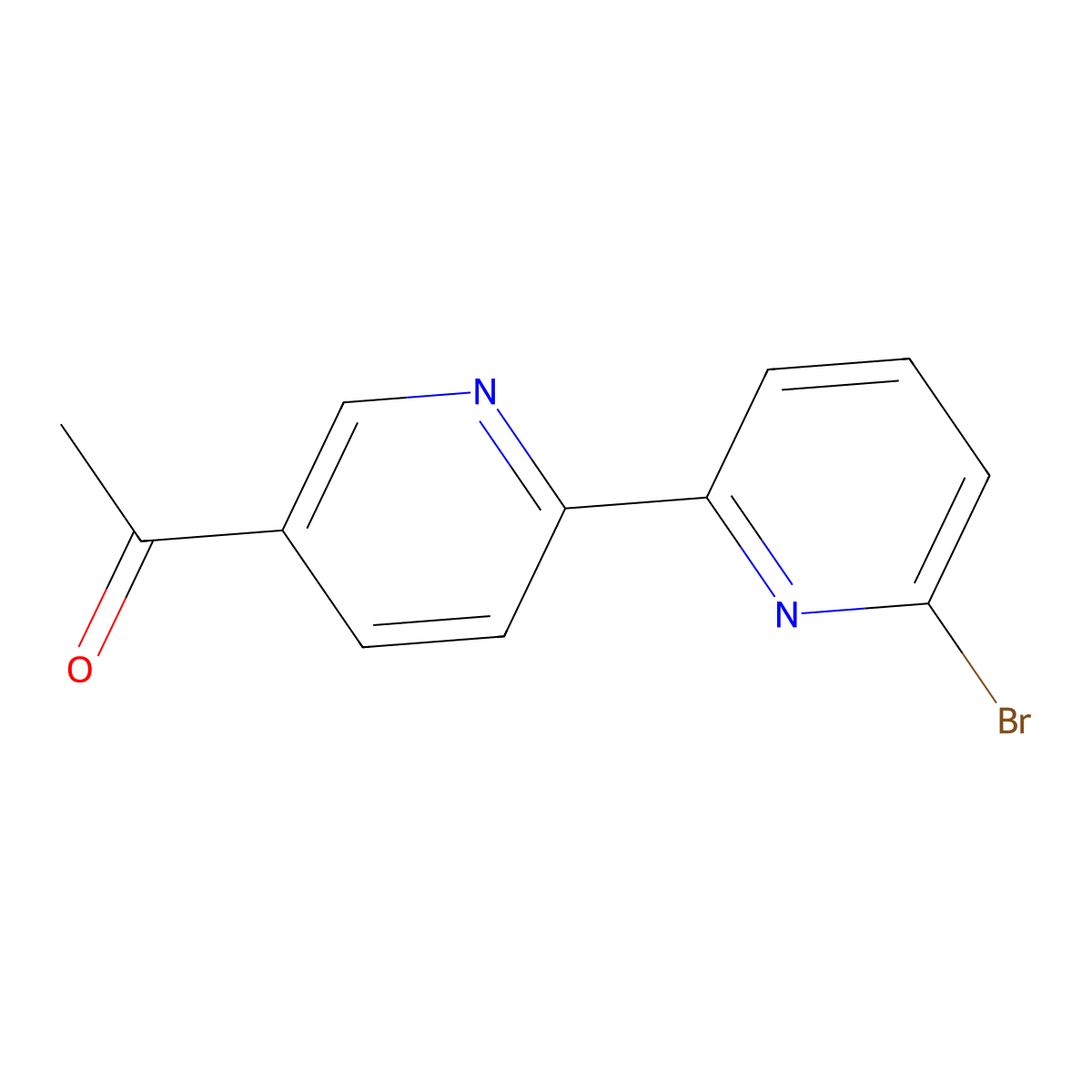 6-Bromo-5'-acetyl-2,2'-bipyridine molecular structure, CAS 1185315-21-2