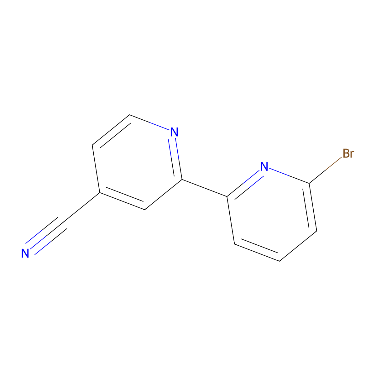 6-Bromo-4'-cyano-2,2'-bipyridine molecular structure, CAS 1185315-45-0