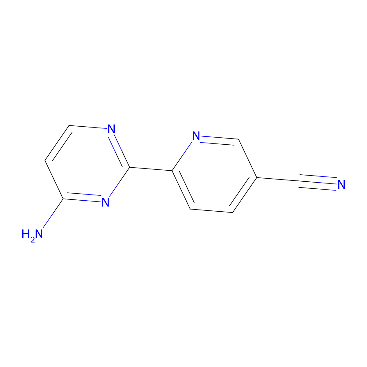 4-Amino-2-(5'-cyano-2'-pyridyl)pyrimidine molecular structure, CAS 1185315-51-8
