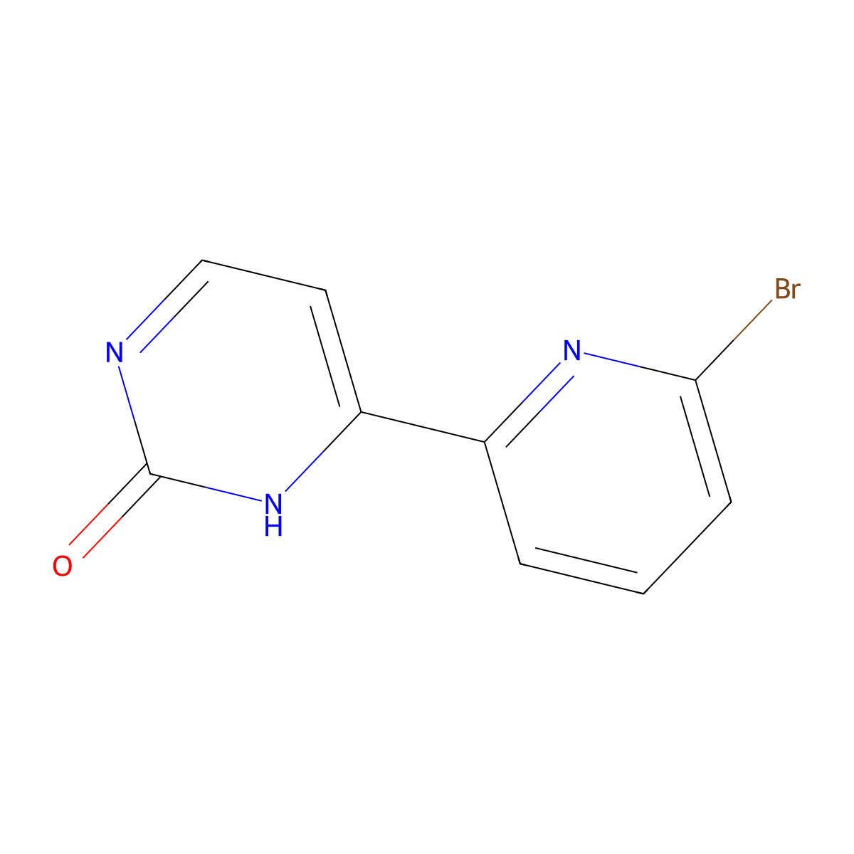 2-Hydroxy-4-(6'-bromo-2'-pyridyl)pyrimidine molecular structure, CAS 1185315-65-4