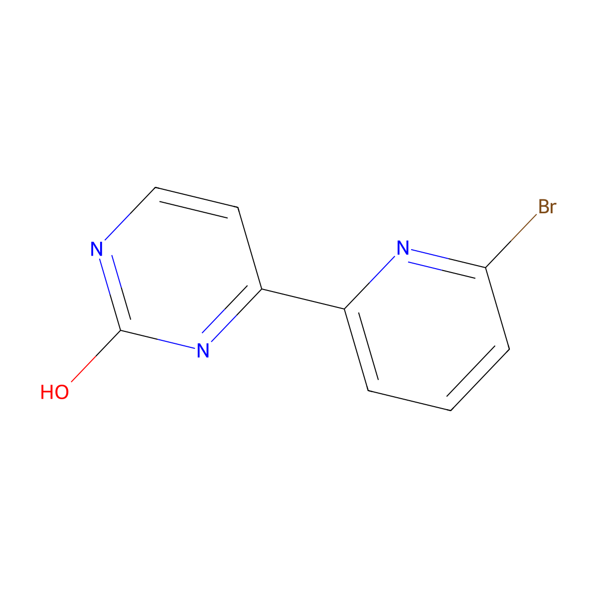 2-Hydroxy-4-(6'-bromo-2'-pyridyl)pyrimidine molecular structure, CAS 1185315-65-4