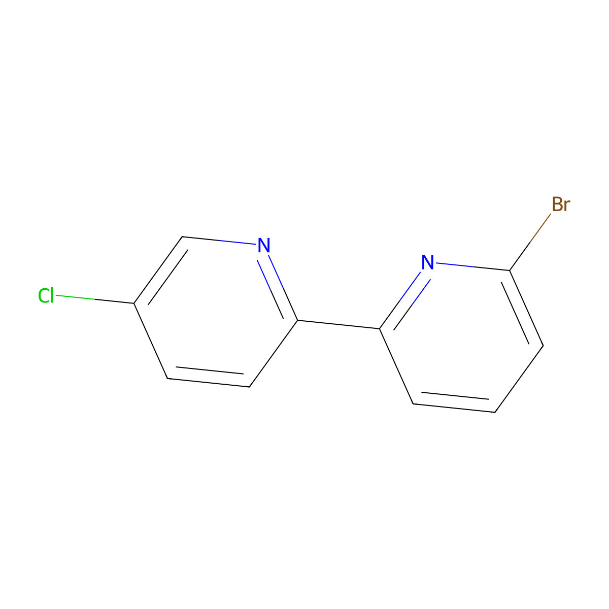 6-Bromo-5'-chloro-2,2'-bipyridine molecular structure, CAS 1185315-70-1