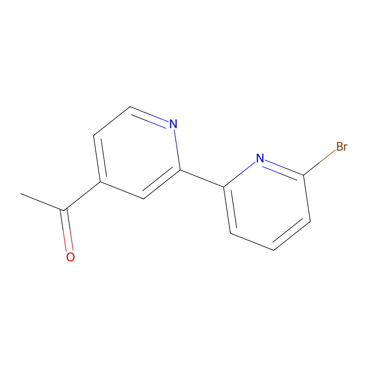 6-Bromo-4'-acetyl-2,2'-bipyridine molecular structure, CAS 1185315-80-3