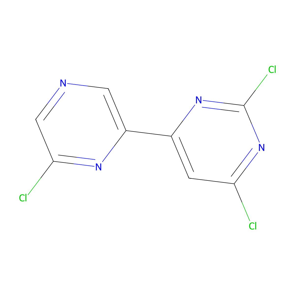 2,6,6'-Trichloro-4-(2'-pyrazinyl)pyrimidine molecular structure, CAS 1185315-93-8