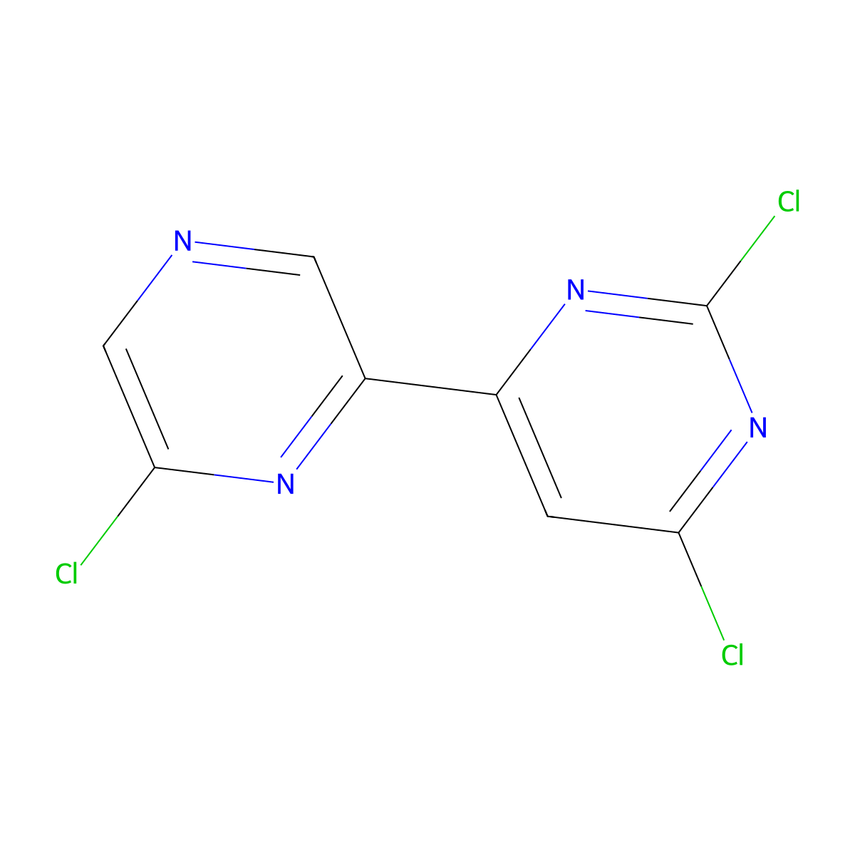 2,6,6'-Trichloro-4-(2'-pyrazinyl)pyrimidine molecular structure, CAS 1185315-93-8