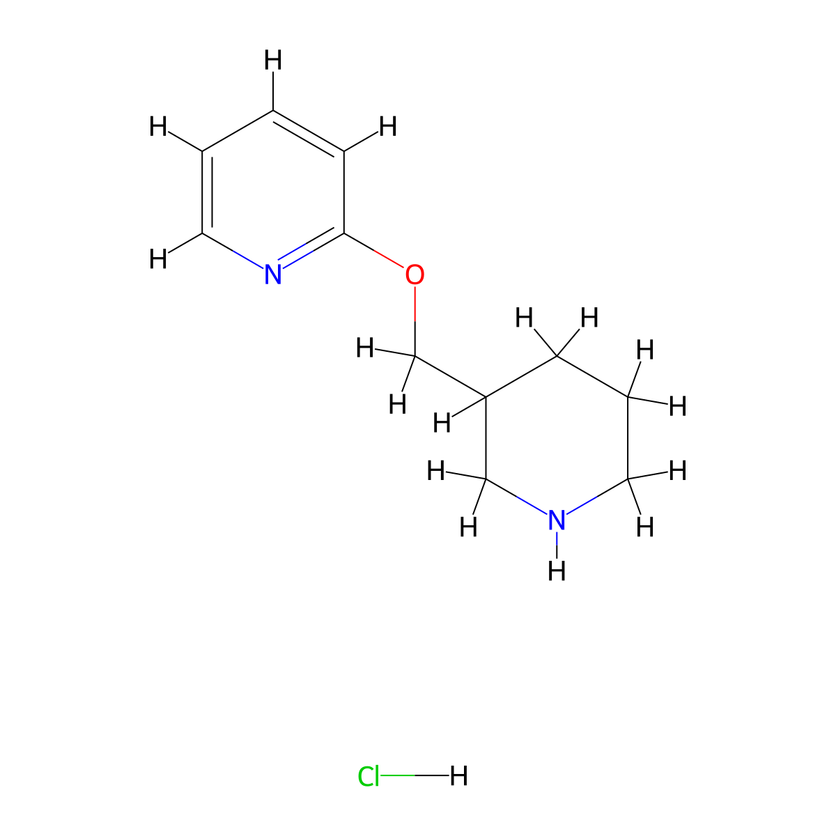 2-(Piperidin-3-ylmethoxy)pyridine hydrochloride molecular structure, CAS 1185315-94-9