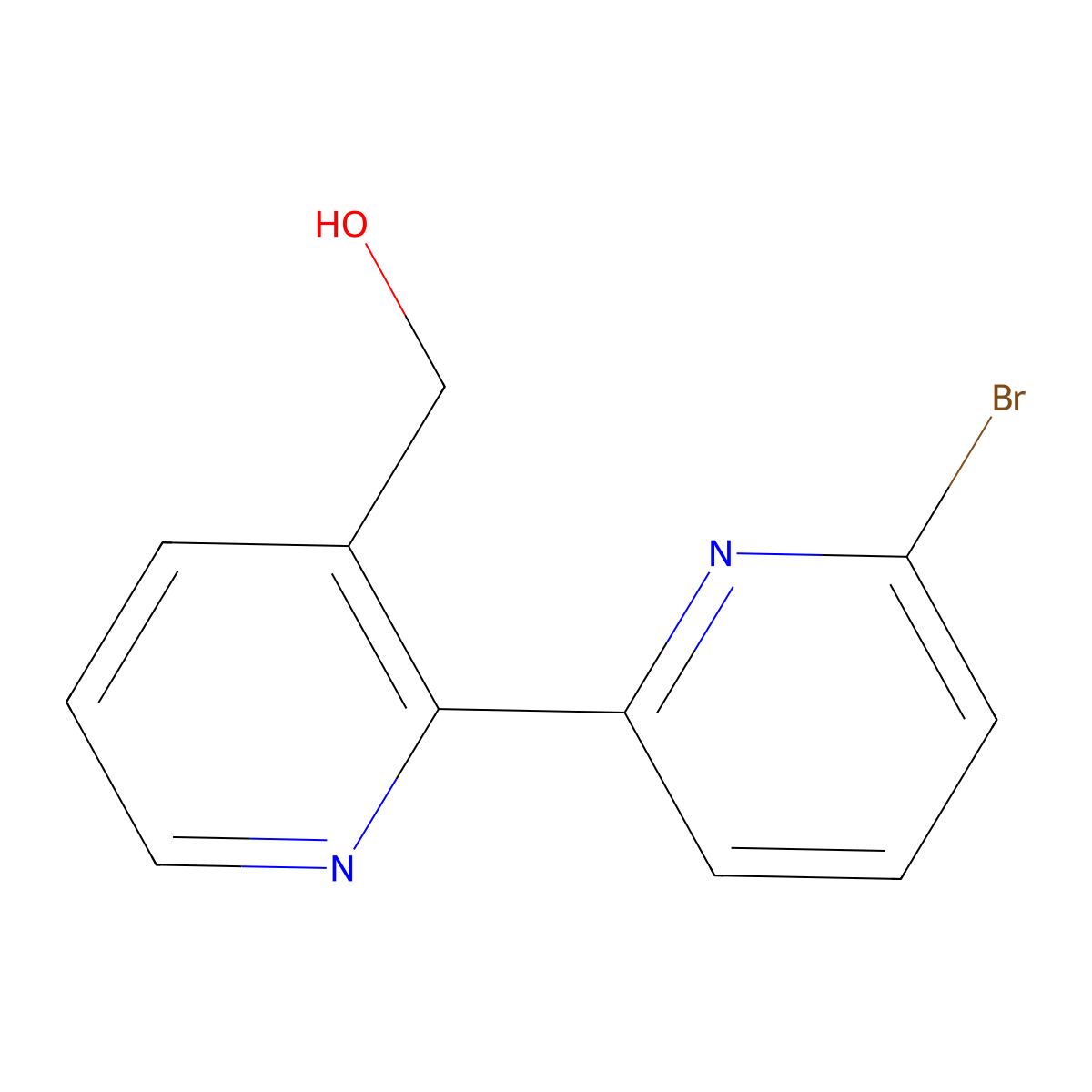 6-Bromo-3'-hydroxymethyl-2,2'-bipyridine molecular structure, CAS 1185316-06-6