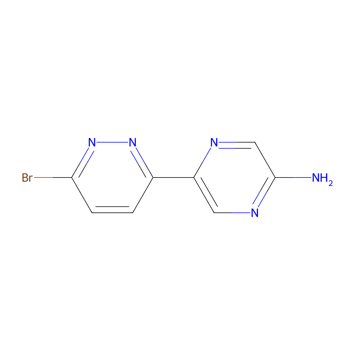 5-Amino-2-(3'-bromo-6'-pyridazinyl)pyrazine molecular structure, CAS 1185316-08-8